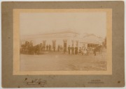 J. LEAKE'S GLENELG FAMILY & COMMERCIAL HOTEL two albumen photographs, Casteron, Victoria, together with an antique albumen photograph of the Dunkeld Post Office, Western Victoria, 19th/20th century, (3 items), the larger sheet size 15 x 20cm - 3