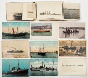 SHIPPING small group of predominantly real photo postcards, early 20th century, (21 items)