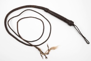  A stockman's whip, 20th century, 295cm long overall