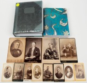 Two albums of antique photographs, cartes-de-visit and salon cabinet portraits, mainly Australian photographers