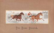 STEVENGRAPHS: Group of 3 showing the "Lord Howe" steam train; coaching scene & horse racing scene. Each framed & captioned. 15 x 5cm each - 2