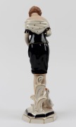 ROYAL DUX Czechoslovakian porcelain statue of a woman feeding ducks, pink triangle mark to base, 35cm high - 3