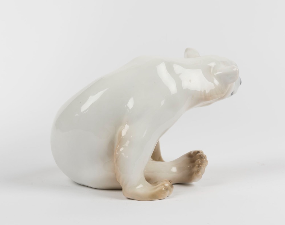 BING & GRØNDAHL vintage Danish porcelain statue of a polar bear ...