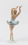 "LILIAN HARVEY AS FANNY ELSSLER"&nbsp;HUTSCHENREUTHER German Art Deco porcelain statue, green factory mark to base, 31.5cm high - 2