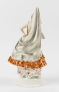 GOLDSCHEIDER&nbsp;Austrian Art Deco porcelain statue of a Spanish dancer with fan, signed "Lorenzl", black factory mark "Goldscheider, Wien, Made in Austria", 35cm high - 2