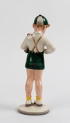 KWK (KERAMOS WIENER KUNSTKERAMIK) Austrian porcelain statue of a schoolboy, triangular factory mark to base "K.W.K. Keramos, Made in Austria,&nbsp;Daycon", 25cm high - 2