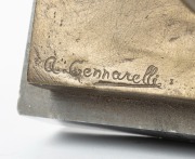 FALGUIERE AMEDEO GENNARELLI (1881-1943), Leda and The Swan, cast bronze statue on grey marble base, signed "A.&nbsp;Gennarelli", 27cm high, 37.5cm wide - 3
