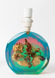 An acrylic aquarium lamp base, 20th century, 26cm high overall