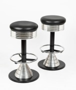 A pair of Art Deco style bar stools, 78cm high