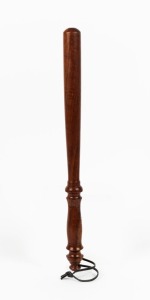 A turned wooden truncheon, 20th century, 54cm long