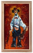 BENITO, pair of Italian clown studies, oil on canvas, signed lower right "Benito", ​​​​​​​80 x 44cm, 91 x 55cm overall - 2