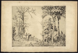 LIONEL ARTHUR LINDSAY (1874 - 1961), On the Kurrajong - 1st State, drypoint etching, 1932, signed and titled in the lower margin, 21 x 28cm image.