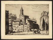 LIONEL ARTHUR LINDSAY (1874 - 1961), Church of Saint Ferreol, Marseilles, drypoint etching, 1927 signed and titled in the lower margin, from an edition of 100, 21.5 x 30cm image. - 2