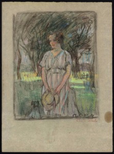 CHARLES ARTHUR WHEELER (1880 - 1977), Untitled, pastels on paper, circa 1930s, signed lower right with studio signature stamp, 38 x 28cm.