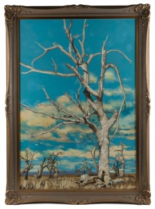 CROSS (Australian),  (dead trees),  oil on board, signed lower right "Cross",  ​​​​​​​88cm x 60cm, 102cm x 73cm overall