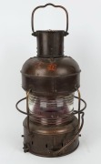 A copper and brass ship's lantern, early 20th century, ​​​​​​​60cm high - 2