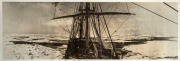 THE B.A.N.Z. ANTARCTIC EXPEDITION: Official original photograph by Captain Frank Hurley: Image A39 - Title: "The ice was here, the ice was there, the ice was all around", with official "MAWSON ANTARCTIC EXPEDITION" handstamp and release date "MONDAY APR 2