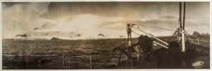 THE B.A.N.Z. ANTARCTIC EXPEDITION: Official original photograph by Captain Frank Hurley: Image A49 - Title: "The Battlefield of Mists", with official "MAWSON ANTARCTIC EXPEDITION" handstamp and release date "TUESDAY MAY 6, 1930" verso, together with the o