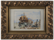 H.M. MESSENGER (Dockside scene) watercolour, signed lower right, - 2