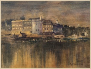 RETA M. McLEAN, Harbour View, watercolour, signed lower right, 25.5 x 33.5cm.