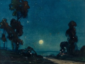 ARCHIBALD BERTRAM WEBB (1887-1944), (moonlight), watercolour, signed lower right "A.B. Webb", 20 x 27cm, 41 x 47cm overall