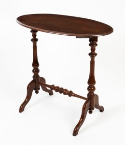 An Australian oval occasional table, blackwood and kauri pine, late 19th century, ​​​​​​​71cm high, 75cm wide, 44cm deep