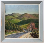 JOHN NEEDHAM (Australian), (untitled landscape), oil on canvas board, signed lower right "J. W. Needham, '58", 37 x 37cm, 45 x 45cm overall - 2