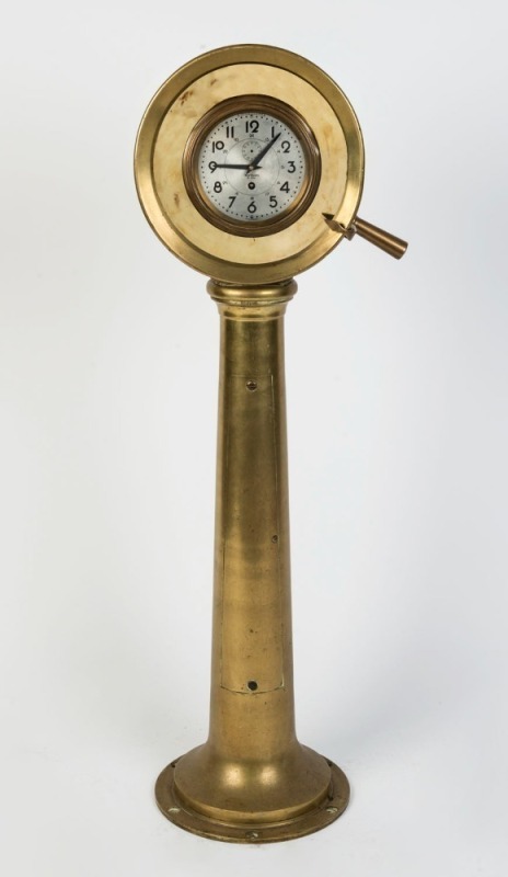 Ships telegraph maritime clock, 107cm high 