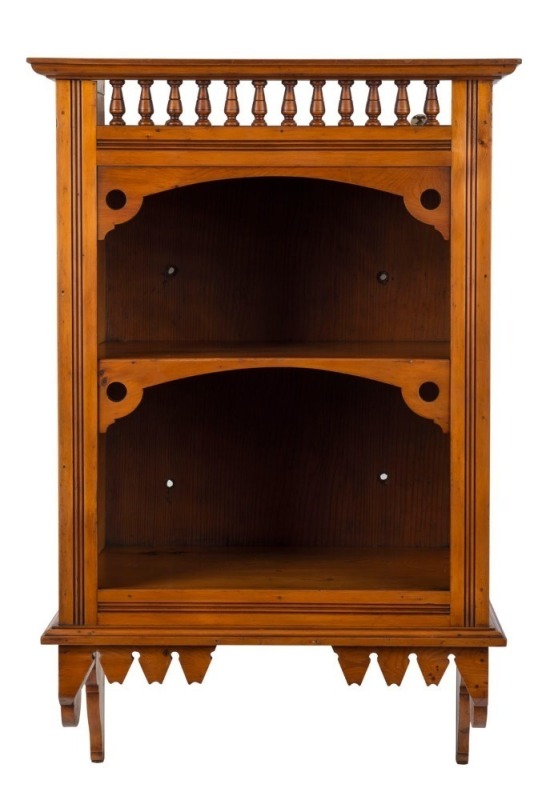 An antique solid huon pine wall cabinet, Tasmanian origin, 19th century, ​​​​​​​77cm high, 47cm wide, 33cm deep