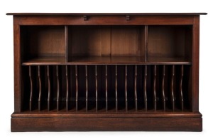 An antique Australian cedar solicitor's open face cabinet, fitted with compartments, 19th century, ​​​​​​​95cm high, 153cm wide, 47cm deep
