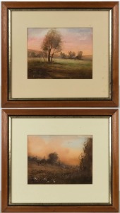 GEOFFREY SPARKS (Australian), (untitled landscapes), two watercolours,  both signed and dated '87, 48 x 53cm each overall