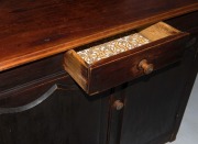 An antique pine chiffonier with shield doors and cotton reel handles, Barossa Valley, South Australia, 19th century,  152cm x 116cm x 69cm  - 3