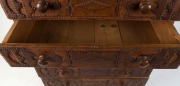 An Australian tramp art chest of drawers, cedar and pine, 19th century, rare,  133cm high, 89cm wide, 43cm deep - 3