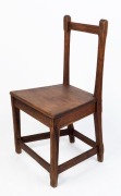 An antique folk art dining chair eucalyptus, kauri pine and blackwood, Barossa Valley, South Australia, 19th century,  92cm high, 54cm wide, 40cm deep  - 2