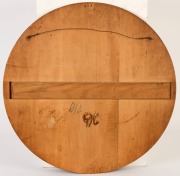 A folk art pokerwork circular plaque, circa 1910,  61cm diameter - 2