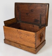 An antique Australian pine blanket box, South Australian origin, 19th century, ​​​​​​​51cm high, 91cm wide, 51cm deep - 2