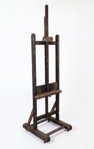 GEORGE BELL SCHOOL artist easel, from the studio in Bourke Street, Melbourne, 20th century, 181cm high, 56cm wide, 61cm deep