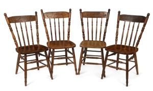 KANGAROO BACKS, set of four antique Australian dining chairs
