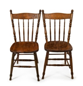LYREBIRD BACKS, two antique Australian chairs