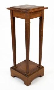 An antique Australian Victorian ash pedestal, early 20th century, 117cm high, 41cm wide, 41cm deep