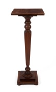 An antique Australian blackwood pedestal with square form tapering column, early 20th century, ​​​​​​​99cm high, 38cm wide, 38cm deep