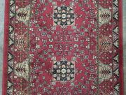 A red patterned hall runner rug,&nbsp; 12 metres long, 80cm wide - 2