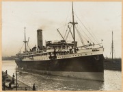 "ADELAIDE STEAMSHIP COMPANY LIMITED" photo advertising display by SEARS PHOTOGRAPHERS, mounted on original card with captions, early 20th century, 61 x 76cm overall - 2