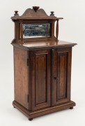 An antique apprentice cabinet chiffonier, walnut and pine, 19th century, interior fitted with four drawers with whalebone handles, 39cm high, 21cm wide, 14cm deep - 2