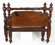 An antique pair of three quarter colonial bed ends, blackwood and cedar, Tasmanian origin, mid 19th century, ​​​​​​​126cm high, 129cm wide