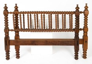 An antique colonial Australian pair of double bed ends with bobbin turnings, blackwood, 19th century,  ​​​​​​​99cm high, 123cm wide
