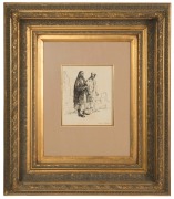 (GEORGE) RUSSELL DRYSDALE (1912 - 1981), Three Figures, Ink, signed 'Russell Drysdale' lower right, 20.5 x 17cm, framed 66 x 56cm. Provenance: Christies, Australian, International & Contemporary Art, Melbourne, 03/05/2004, Lot No. 360. - 2