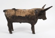 BULLOCK SCULPTURE Folk Art example crafted in metal, made by a Queensland cattle farmer in the Rockhampton region, 20th century. ex John Oxlade Collection, Buderim, Queensland. 30cm high, 46cm long - 4