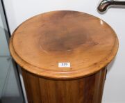 An antique Australian cylindrical pedestal cabinet, huon pine, Tasmanian origin, 19th century, 93cm high, 43cm diameter - 3