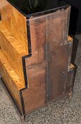 An Austrian Art Deco three drawer waterfall chest of drawers,&nbsp;Karelian birch and macassar ebony with ivorine&nbsp;handles, circa 1925, ​​​​​​​90cm high, 50cm wide, 56cm deep - 7